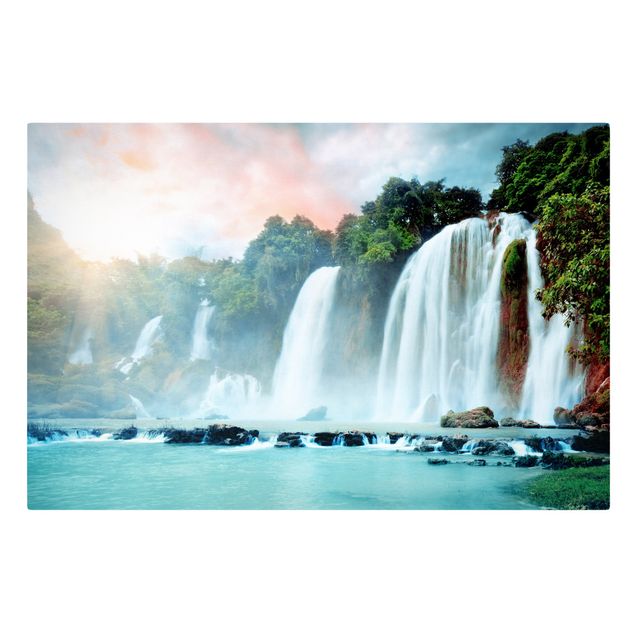 Billeder på lærred landskaber Waterfall Panorama