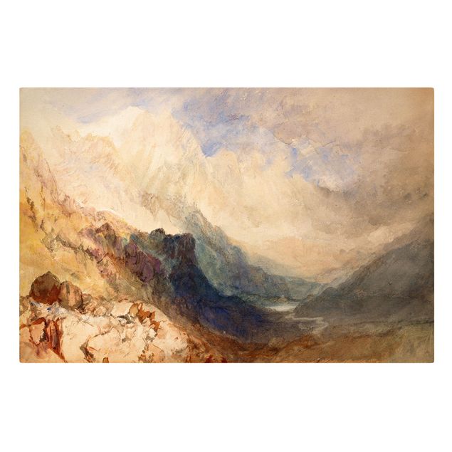 Billeder bjerge William Turner - View along an Alpine Valley, possibly the Val d'Aosta