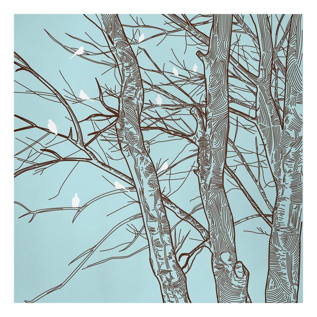 Billeder på lærred landskaber Winter Trees