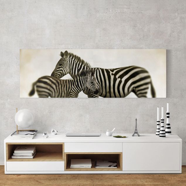 Billeder på lærred zebraer Zebra Couple