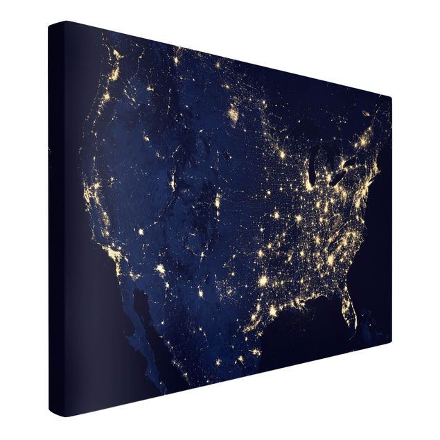 Billeder moderne NASA Picture USA From Space By Night