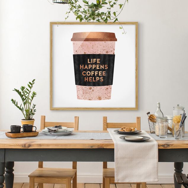 Billeder kaffe Life Happens Coffee Helps Gold