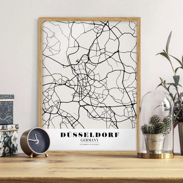 køkken dekorationer Dusseldorf City Map - Classic
