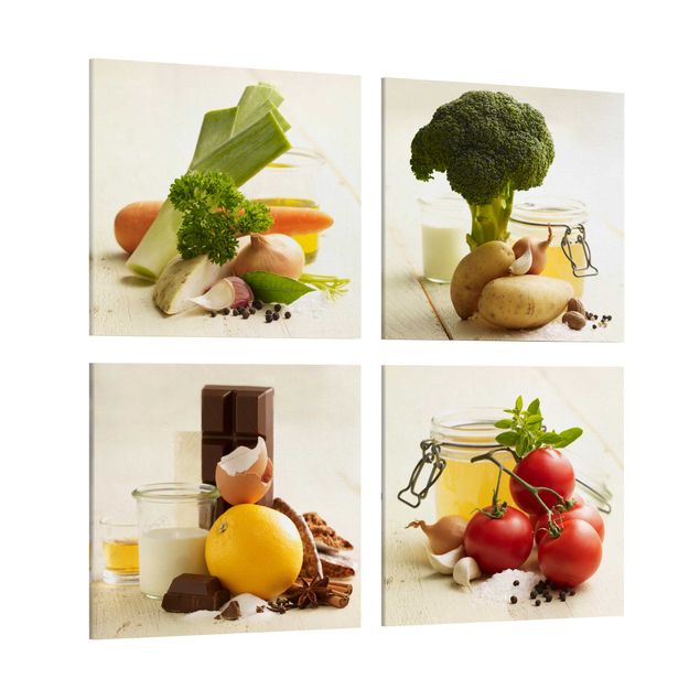Billeder på lærred grøntsager og frukt Ingredients - Mix