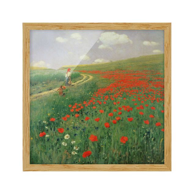 Billeder landskaber Pál Szinyei-Merse - Summer Landscape With A Blossoming Poppy