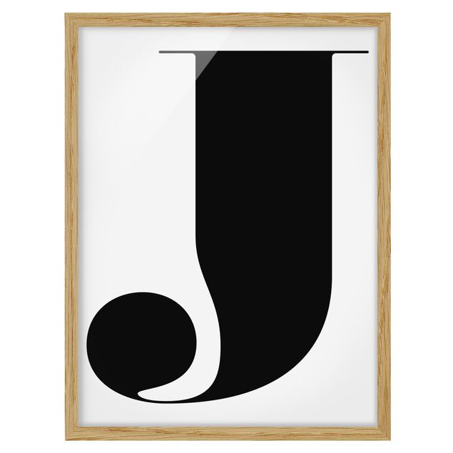 Indrammede plakater ordsprog Antiqua Letter J