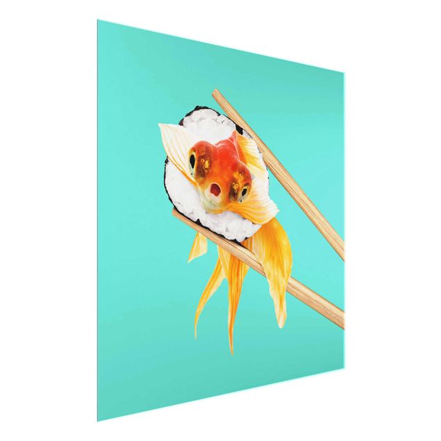 Glasbilleder dyr Sushi With Goldfish