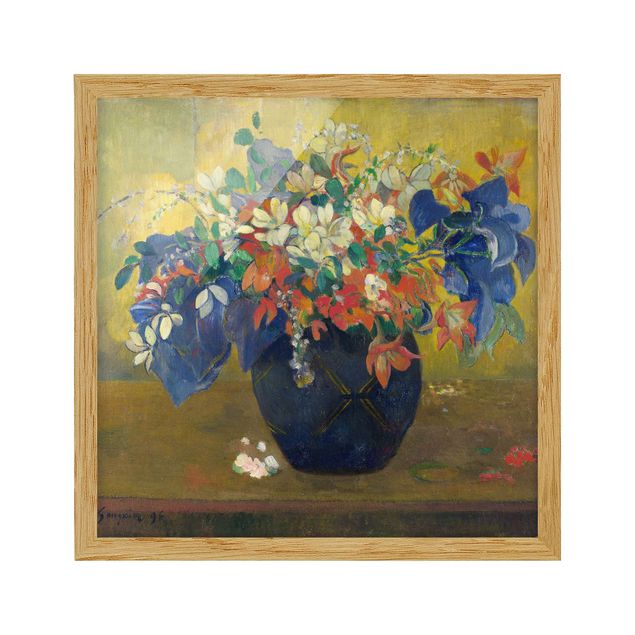 Indrammede plakater blomster Paul Gauguin - Flowers in a Vase
