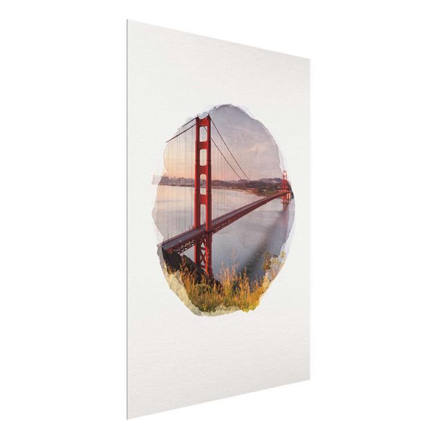 Billeder arkitektur og skyline WaterColours - Golden Gate Bridge In San Francisco
