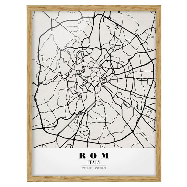 Indrammede plakater ordsprog Rome City Map - Classical