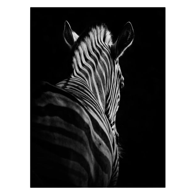 Billeder på lærred dyr Dark Zebra Silhouette
