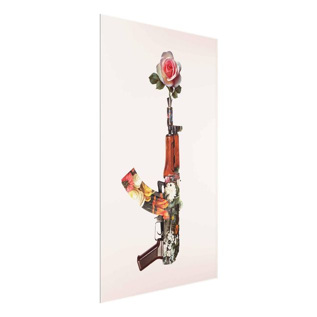 Glasbilleder blomster Weapon With Rose