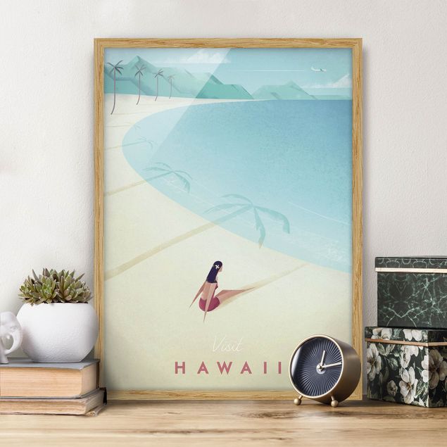 Indrammede plakater strande Travel Poster - Hawaii