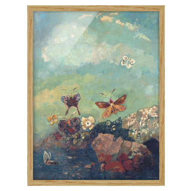 Indrammede plakater dyr Odilon Redon - Butterflies