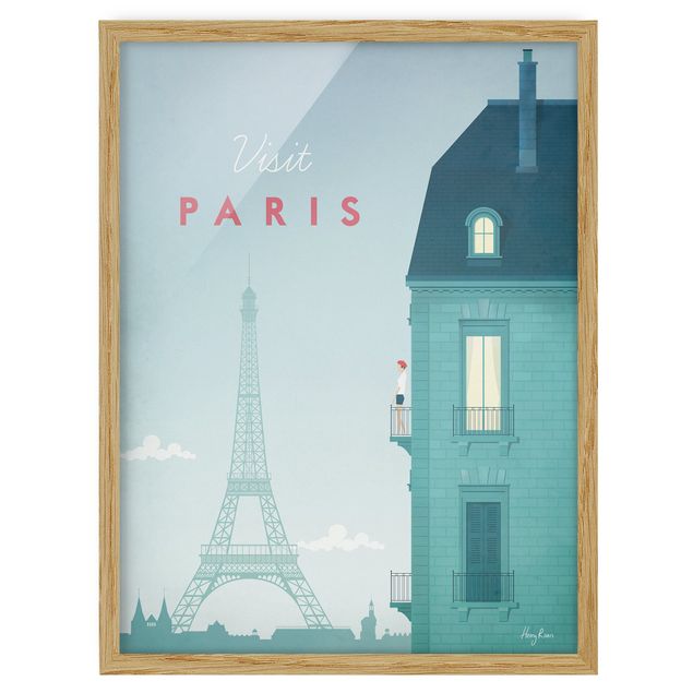 Indrammede plakater vintage Travel Poster - Paris