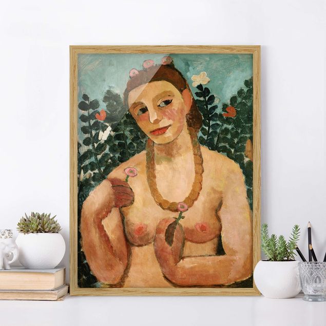 Kunst stilarter ekspressionisme Paula Modersohn-Becker - Self Portrait with Amber Necklace