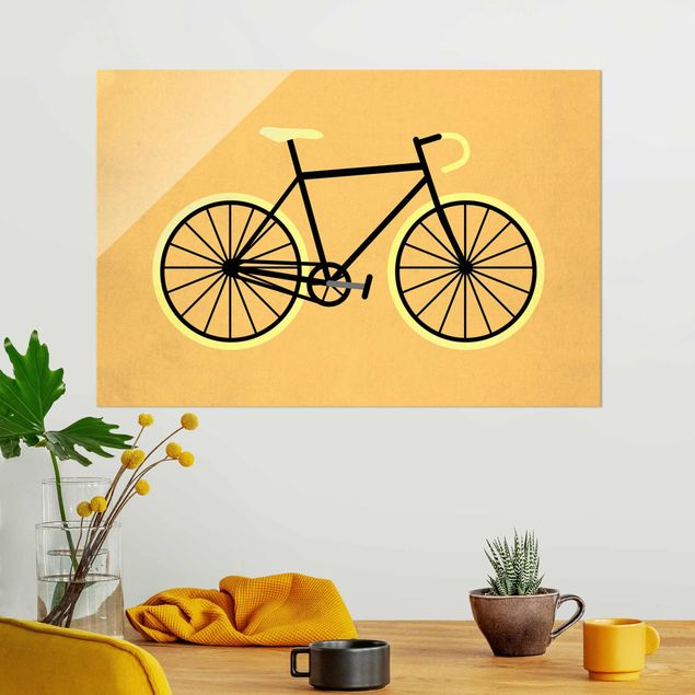 køkken dekorationer Bicycle In Yellow