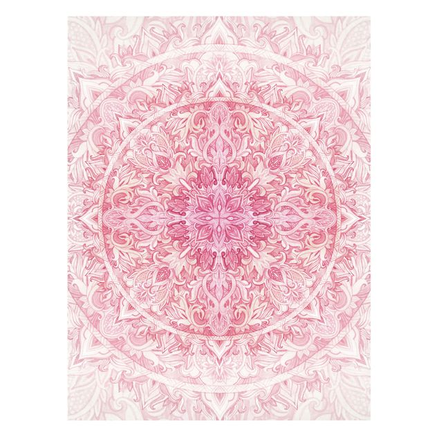 Billeder lyserød Mandala WaterColours Sun Ornament Light Pink