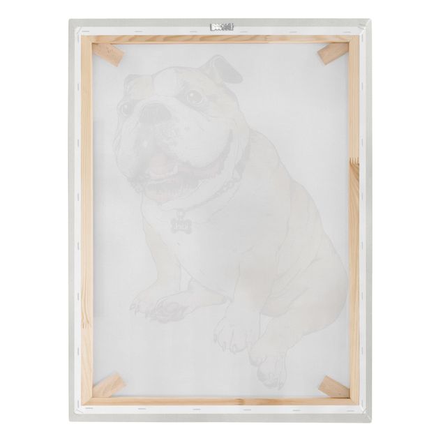 Billeder på lærred dyr Illustration Dog Bulldog Painting
