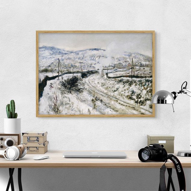 Kunst stilarter impressionisme Claude Monet - Train In The Snow At Argenteuil