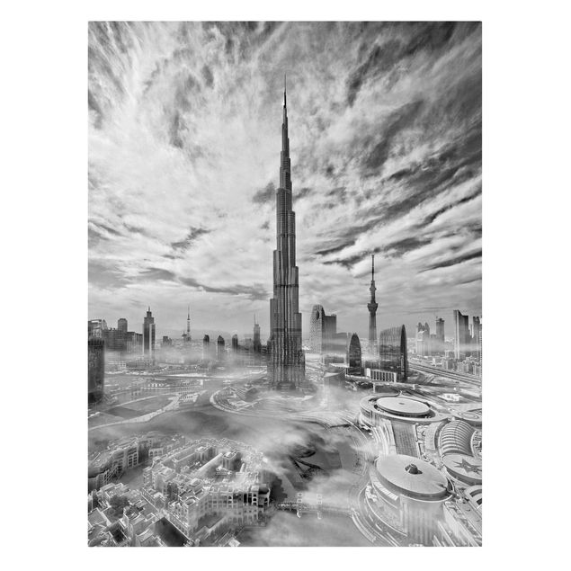 Billeder på lærred arkitektur og skyline Dubai Super Skyline