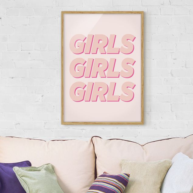 Indrammede plakater ordsprog Girls Girls Girls