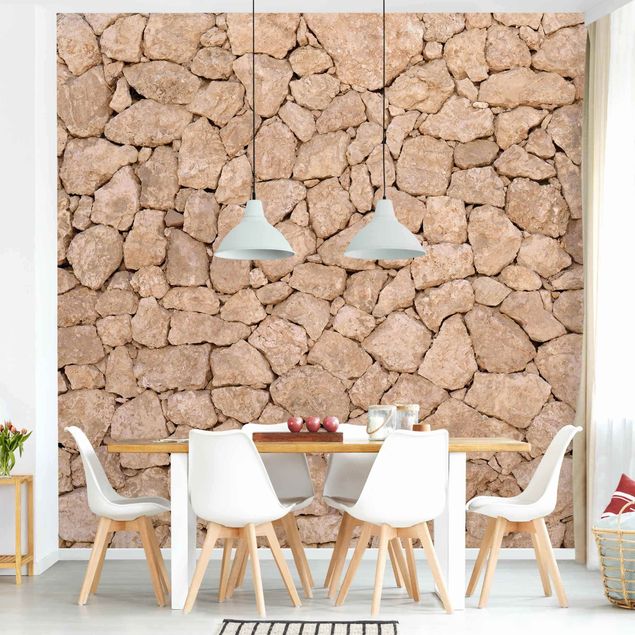 3d tapet Apulia Stonewall - Ancient Stone Wall Of Large Stones