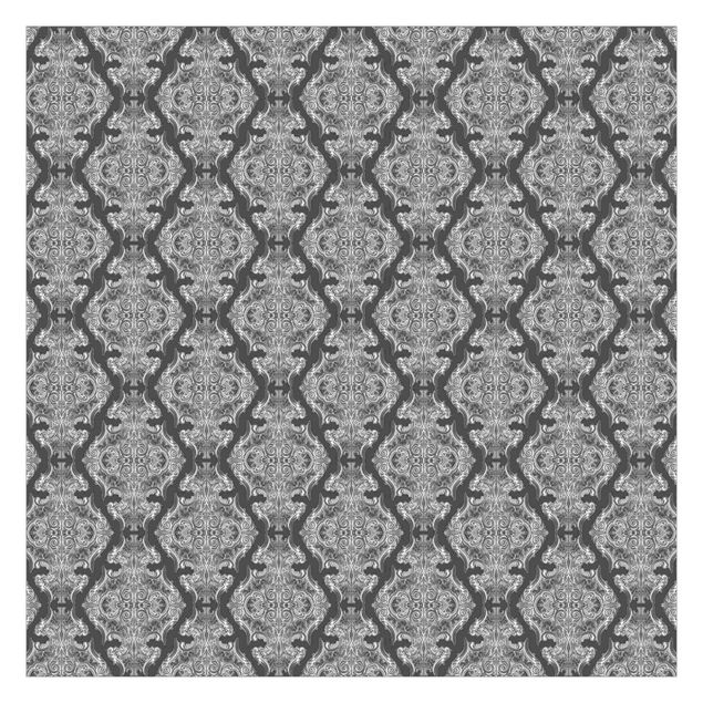 Tapet Watercolour Baroque Pattern In Front Of Dark Gray