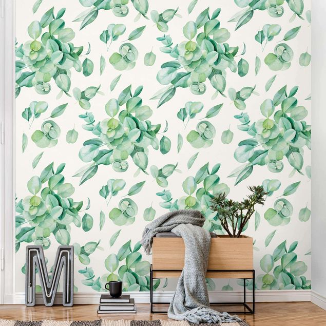 køkken dekorationer Watercolour Eucalyptus Bouquet Pattern