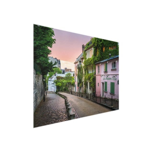 Glasbilleder landskaber Rose Coloured Twilight In Paris
