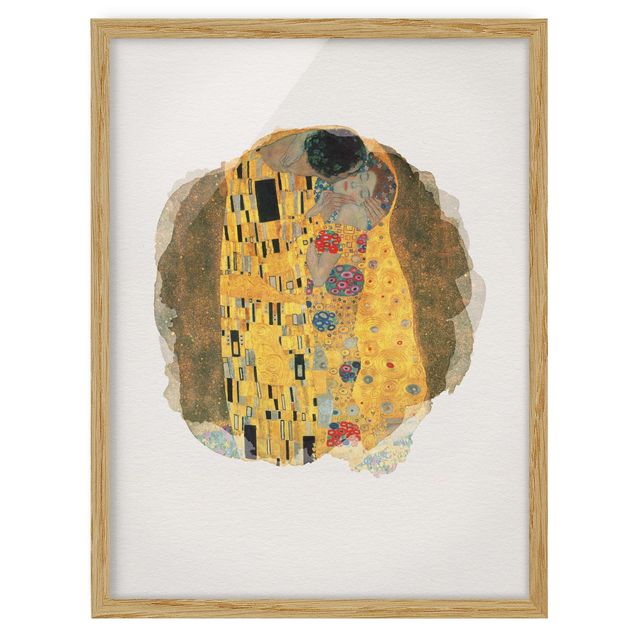 Billeder kunsttryk WaterColours - Gustav Klimt - The Kiss