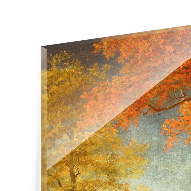 Glasbilleder landskaber Albert Bierstadt - Autumn In Oneida County, New York