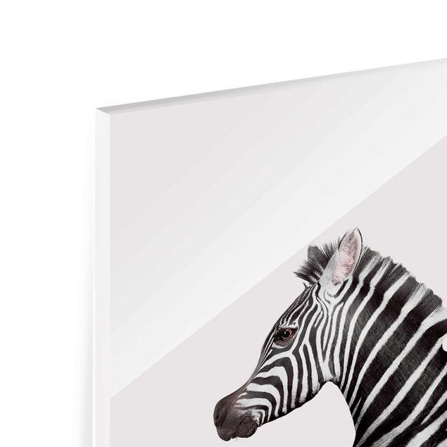 Glasbilleder dyr Seahorse With Zebra Stripes