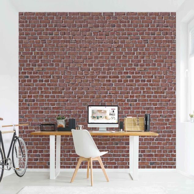 Murstenstapet Brick Tile Wallpaper Red