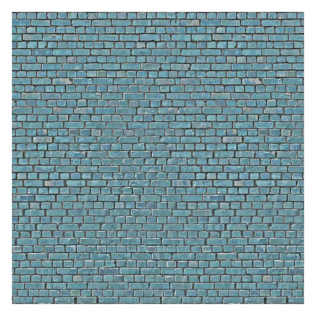 Tapet Brick Tile Wallpaper Turquoise Blue