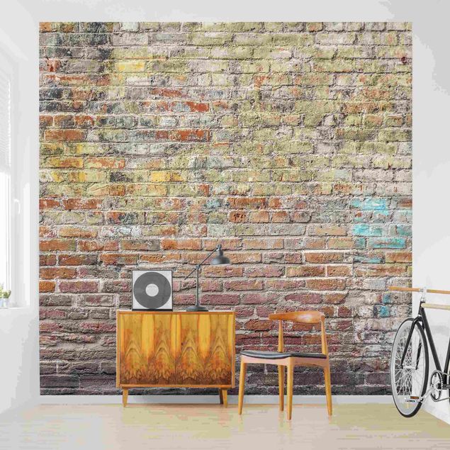 køkken dekorationer Brick Wall With Shabby Colouring