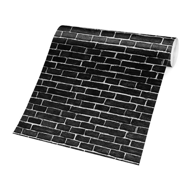 Tapet industriel Brick Wall Black