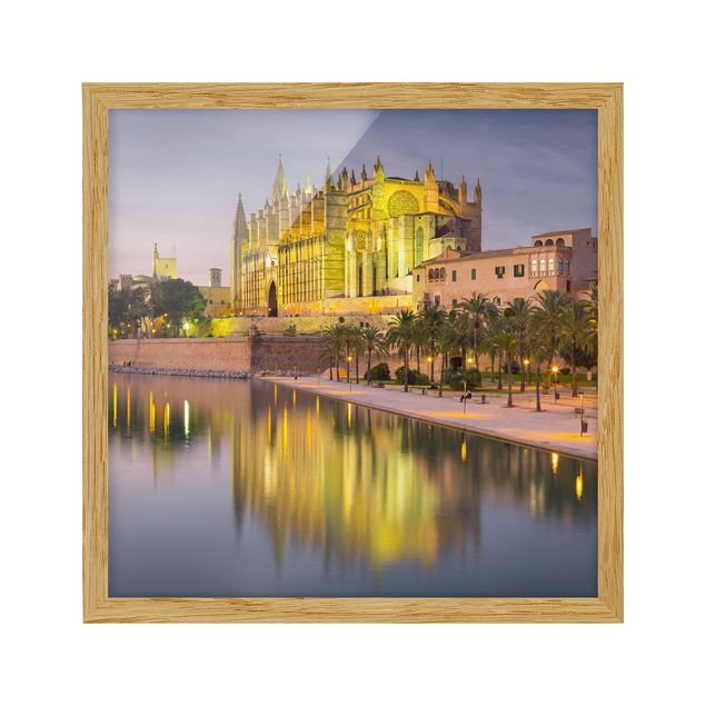 Billeder moderne Catedral De Mallorca Water Reflection