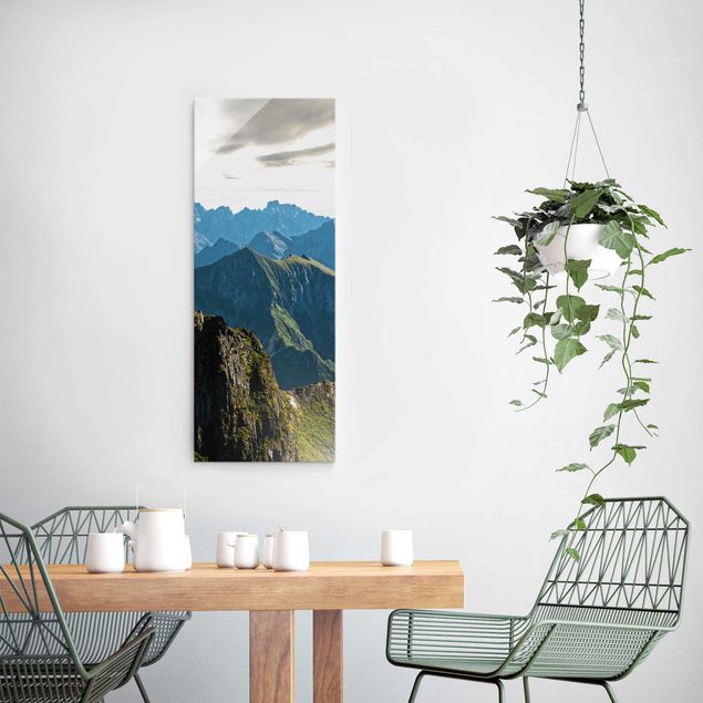 Glasbilleder landskaber Mountains On The Lofoten