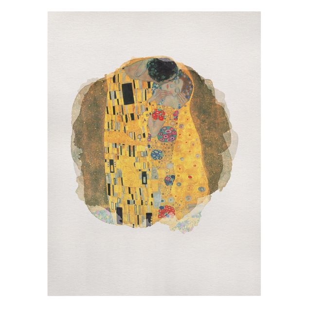 Billeder kunsttryk WaterColours - Gustav Klimt - The Kiss