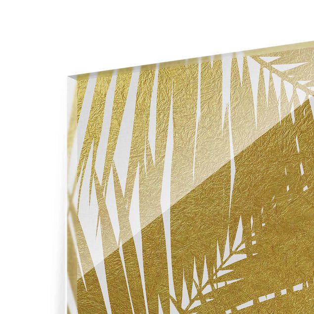 Billeder View Through Golden Palm Leaves