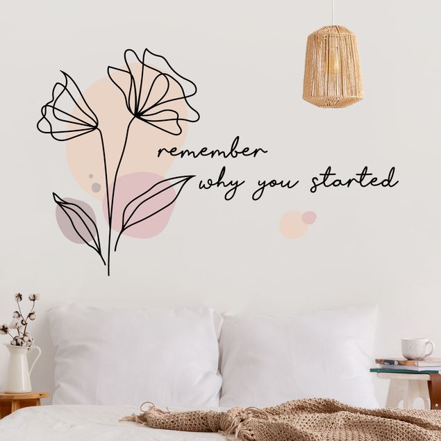 Wallstickers blomster Flower - Remember Why You started