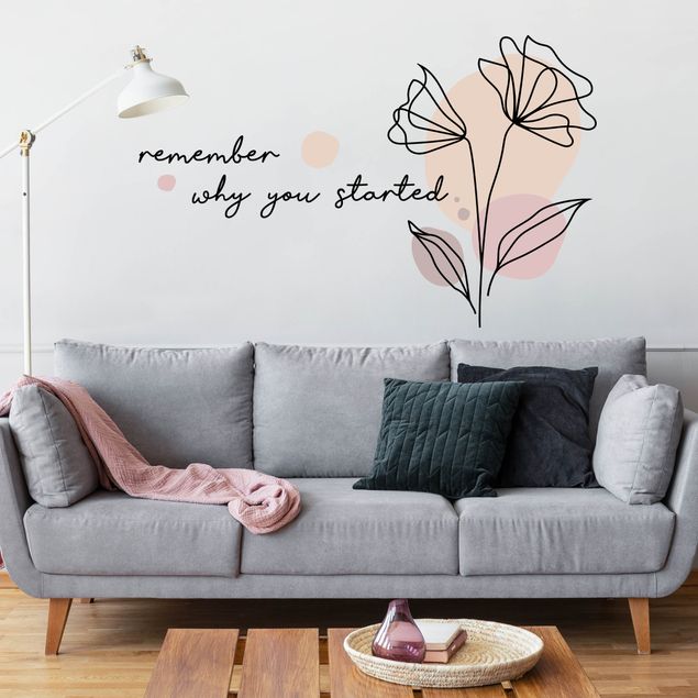 Wallstickers Planter Flower - Remember Why You started