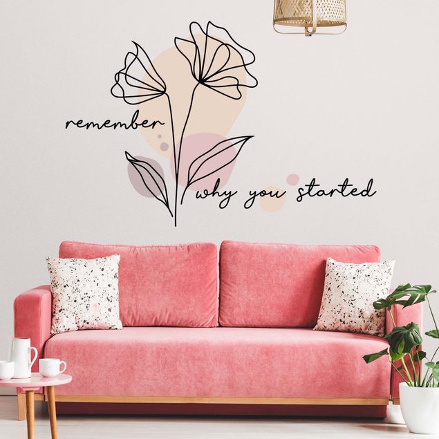 Wallstickers Flower - Remember Why You started