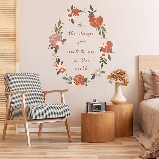 Wallstickers Planter Flowers - Be the Change