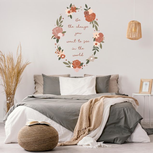 Wallstickers Flowers - Be the Change
