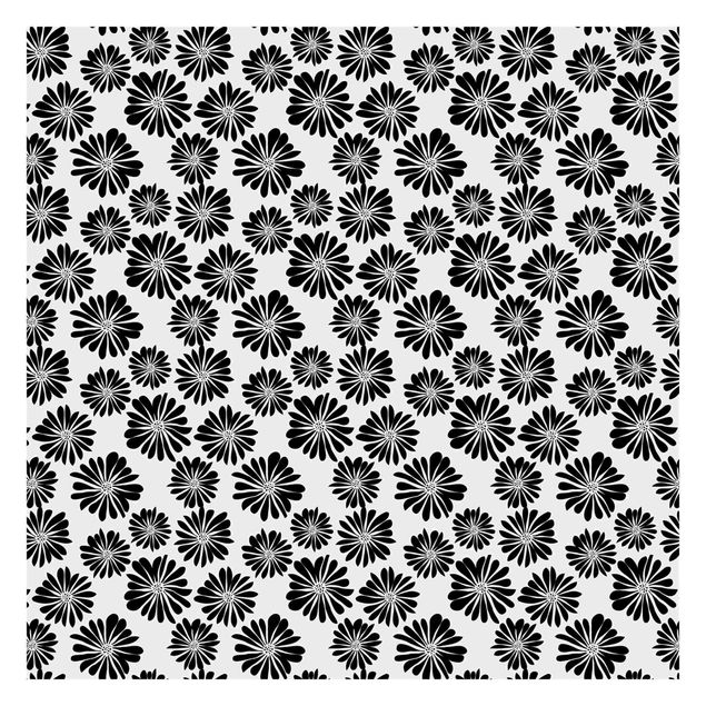 Tapet Flower Pattern Hawaii In Black