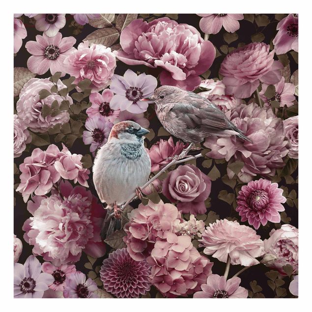 Billeder blomster Floral Paradise Sparrow In Antique Pink