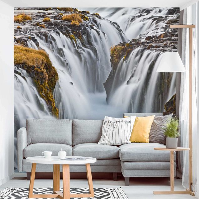 Fototapet vandfald Brúarfoss Waterfall In Iceland