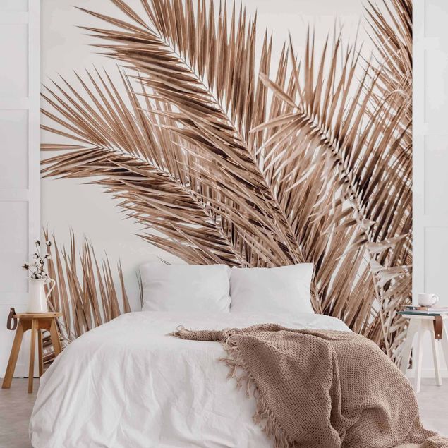 Moderne tapet Bronze Coloured Palm Fronds